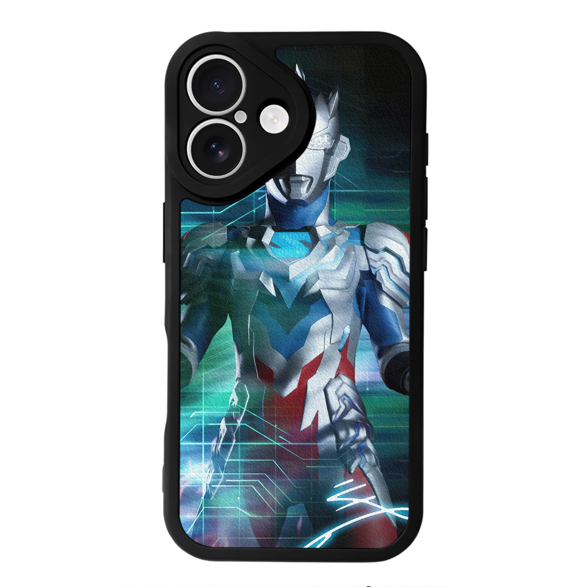 （画像用） ウルトラマン Ultraman 【iPhone 16シリーズ対応】シリコンスマホケース（レザー調） 材質：シリコン